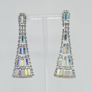 Retired Kirks Folly Aurora Borealis Dangle Earrings 2.5